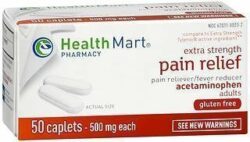 Health Mart Pain Relief Caplets Extra Strength - 50 CP